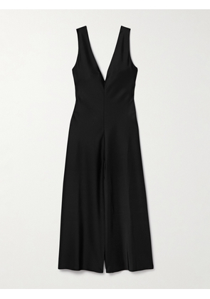 LESET - Barb Satin Midi Dress - Black - x small,small,medium,large,x large