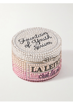 Judith Leiber Couture - La Leiber Crystal-embellished Silver-tone Pill Box - Pink - One size
