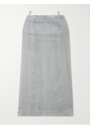 CARVEN - Cotton-voile Midi Skirt - Gray - FR34,FR36,FR38,FR40,FR42