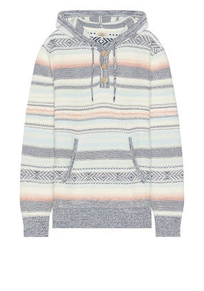 Faherty Cove Poncho Sweater in Blue. Size S.