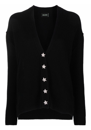 Zadig&Voltaire star button cashmere cardigan - Black