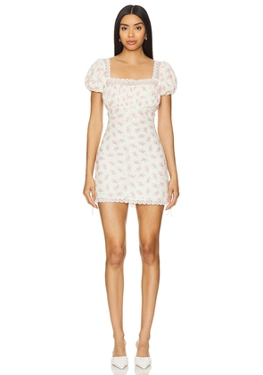 For Love & Lemons Maxine Mini Dress in Pink. Size L, S, XS.