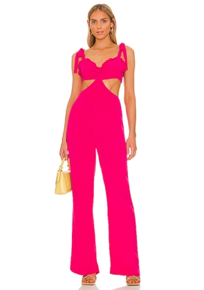 Lovers and Friends Zola Jumpsuit in Fuchsia. Size XS.