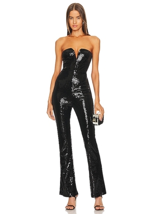 Michael Costello x REVOLVE Giselle Jumpsuit in Black. Size S.