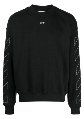 Off-White logo-print long-sleeve sweatshirt - Black