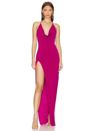 Katie May Dionysus Gown in Fuchsia. Size L, XS.