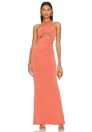 Katie May Amber Gown in Coral. Size S, XS.