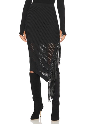 SIMKHAI Jensie Midi Skirt in Black. Size XS.