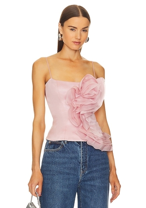 Rozie Corsets Flower Trim Corset Top in Pink. Size 42/XL.