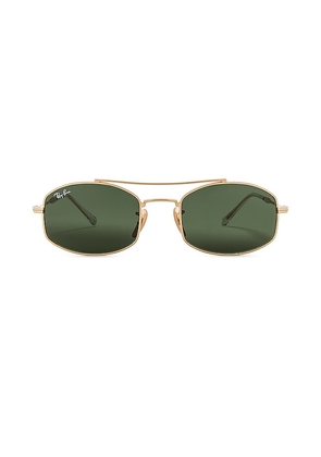 Ray-Ban Oval Sunglasses in Metallic Gold.