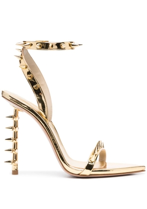 Le Silla Jagger 120mm Rockstud-embellished sandals - Gold