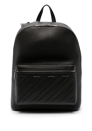 Off-White Diag-embossed leather backpack - Black