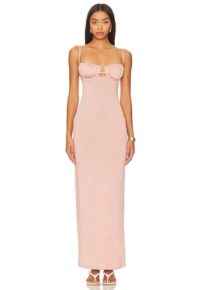 Montce Swim Petal Long Dress in Pink. Size M.