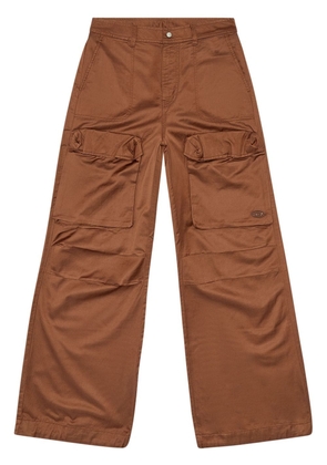 Diesel P-Malvarosa-New satin cargo trousers - Brown