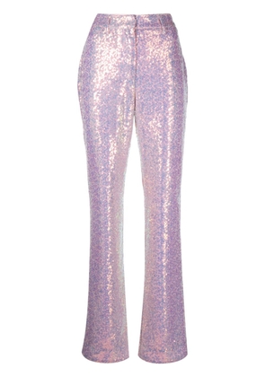 ROTATE BIRGER CHRISTENSEN high-waisted sequin design trousers - Pink