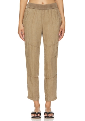 James Perse Patched Pull On Pant in Olive. Size 0/XS, 3/L, 4/XL.