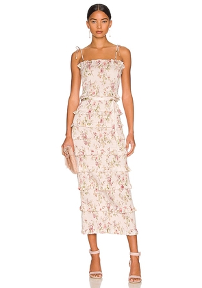 V. Chapman Lily Dress in Cream,Sage. Size 0.