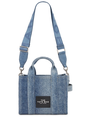 Marc Jacobs The Crystal Denim Small Tote Bag in Blue.