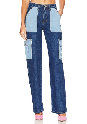 superdown Alexia Contrast Pocket Jean in Blue. Size 27.