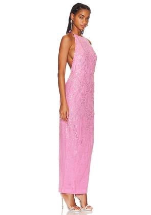 SAU LEE Dana Dress in Pink. Size 4.