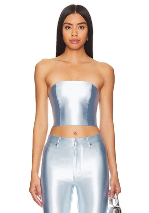 ROTATE Suiting Crop Top in Baby Blue. Size 40, 42.