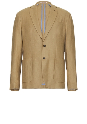 Scotch & Soda Unconstructed Single Breasted Blazer in Beige. Size M, S.