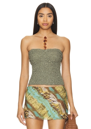 TG Botanical Clyde Top in Green. Size M, S.