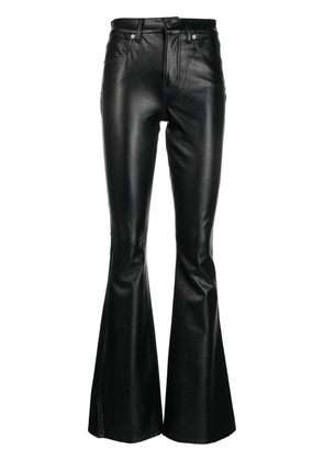 Veronica Beard Beverly faux-leather flared trousers - Black