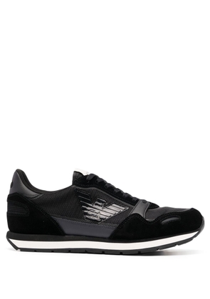 Emporio Armani panelled low-top sneakers - Black