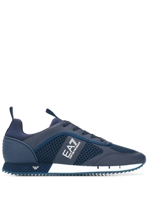 Ea7 Emporio Armani side logo sneakers - Blue