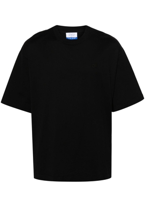 Off-White logo-embroidered T-shirt - Black
