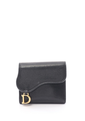 Christian Dior Pre-Owned 2010s Saddle tri-fold wallet - Black