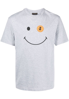 Save The Duck smile-print cotton T-shirt - Grey