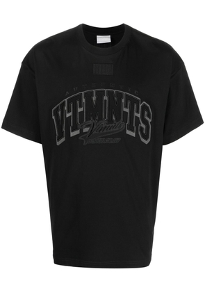 VTMNTS logo-embroidered crew-neck T-shirt - Black
