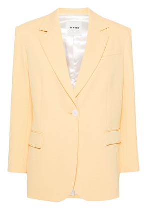 SANDRO notched-lapels single-breasted blazer - Yellow