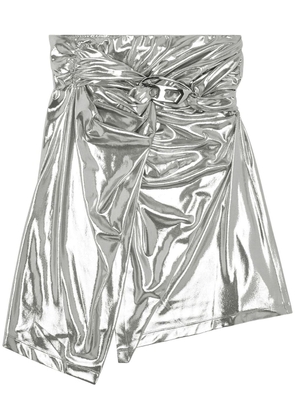 Diesel O-Melt asymmetric draped skirt - Silver