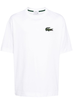 Lacoste logo-appliqué cotton T-shirt - White
