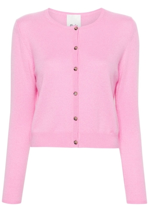 Allude round-neck cropped cashmere cardigan - Pink