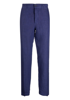 120% Lino straight-leg linen trousers - Blue
