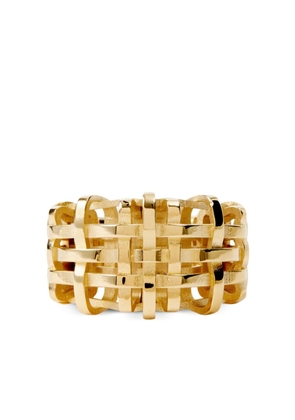 Burberry interwoven-design polished-finish ring - Gold
