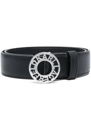 Karl Lagerfeld Disk large leather belt - Black