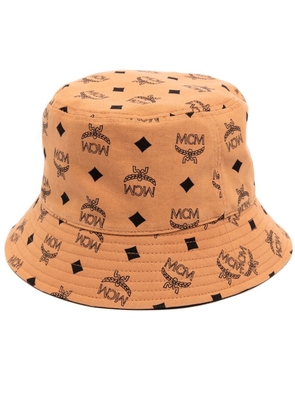 MCM monogram bucket hat - Brown