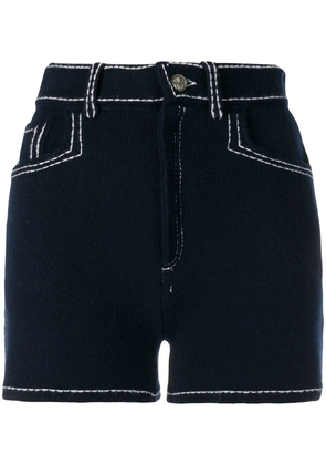 Barrie stitch-detail shorts - Blue
