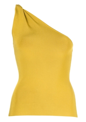Galvan London Persephone one-shoulder top - Yellow