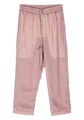Rick Owens drawstring-waist sheer cropped trousers - Pink