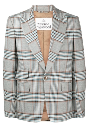 Vivienne Westwood checked single-breasted blazer - Blue