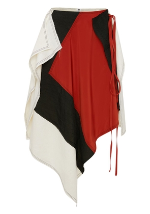 JW Anderson patchwork-design asymmetrical skirt - Multicolour