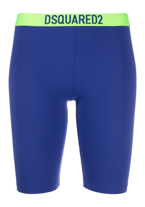 Dsquared2 logo-waistband cycling shorts - Blue