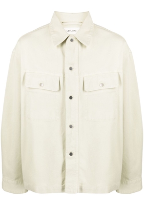 LEMAIRE flap-pockets cotton shirt - Green