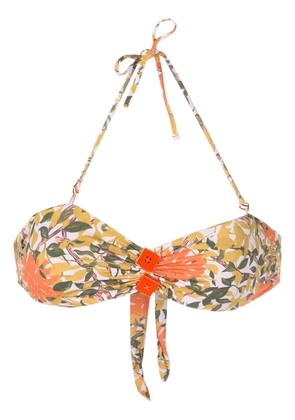 Clube Bossa floral-print halterneck bikini top - Orange
